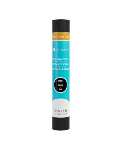 Silhouette Vinil Sticker Glitter 12" - Black