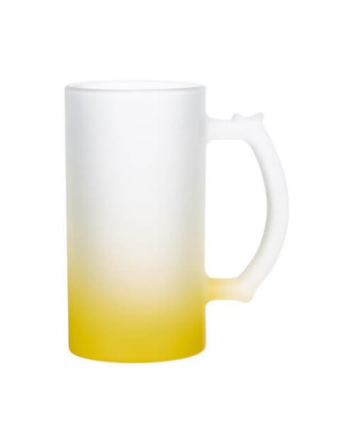 Halba bere 11oz din sticlă sublimabilă mata gradient galben
