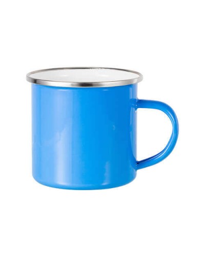 Cană metalică 360 ml pentru sublimare - albastru