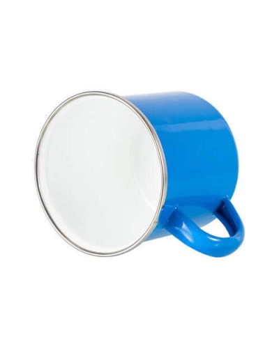 Cană metalică 360 ml pentru sublimare - albastru