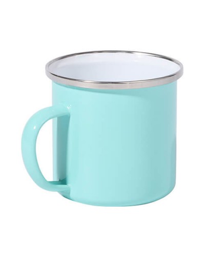 Cană metalică 360 ml pentru sublimare - mentă