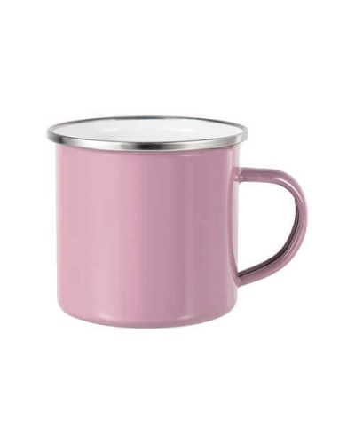 Cană metalică 360 ml pentru sublimare - roz