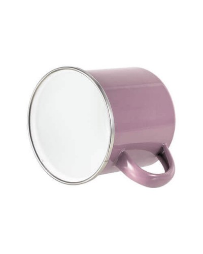 Cană metalică 360 ml pentru sublimare - roz