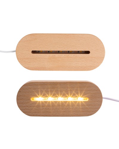 Bază lampă LED - ovală 14,5 cm - lumină caldă