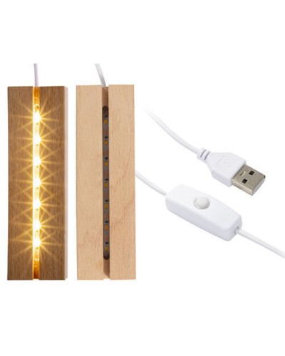 Bază lampă LED - dreptunghiulară 15 cm - lumină caldă