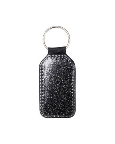 Breloc sublimabil Glitter PU Negru