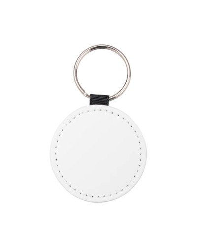 Breloc sublimabil Glitter Cerc PU Rosu