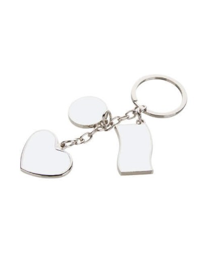 Breloc - inimă, cerc, steag - pentru sublimare