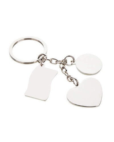 Breloc - inimă, cerc, steag - pentru sublimare