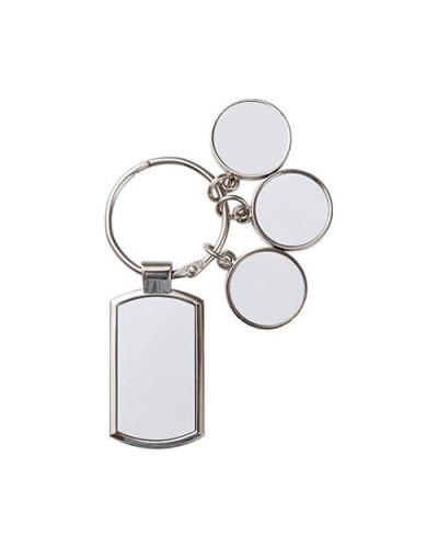 Breloc metalic cu trei inele pentru sublimare