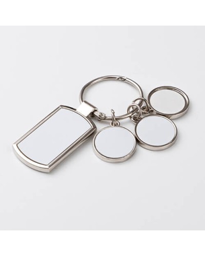 Breloc metalic cu trei inele pentru sublimare