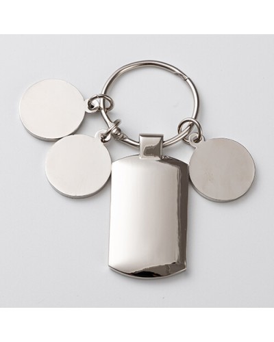 Breloc metalic cu trei inele pentru sublimare