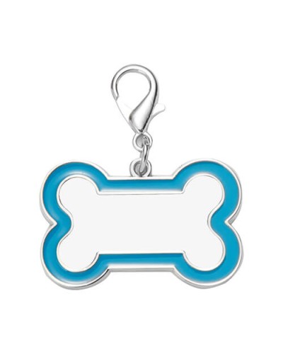 Breloc caine pentru sublimare - os albastru