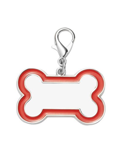 Breloc caine pentru sublimare - os rosu