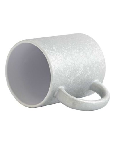 Cană 325 ml cu efect de suprafață crăpată pentru sublimare - argint