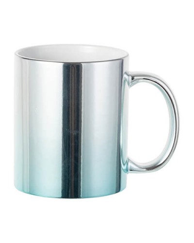 Cana placată de 330 ml pentru sublimare - gradient argintiu și albastru