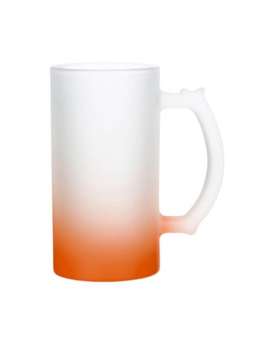 Halba bere 11oz din sticlă sublimabilă mata gradient portocaliu