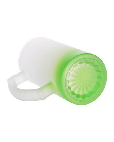Halba bere 11oz din sticlă sublimabilă mata gradient verde