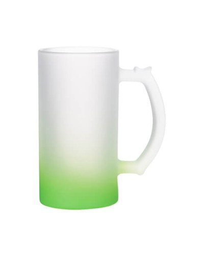 Halba bere 11oz din sticlă sublimabilă mata gradient verde
