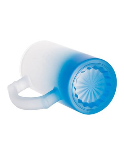 Halba bere 11oz din sticlă sublimabilă mata gradient albastru