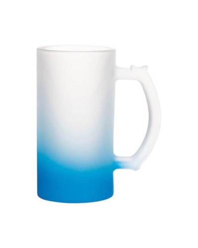 Halba bere 11oz din sticlă sublimabilă mata gradient albastru