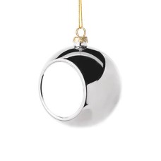 Glob de crăciun sublimabil argintiu 8cm