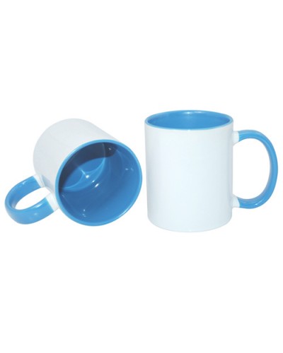 Cană sublimabila cu interior si maneca colorat Albastra Deshis