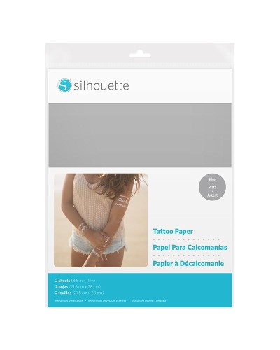 Silhouette Hartie pentru tatuaj temporar - Argintiu